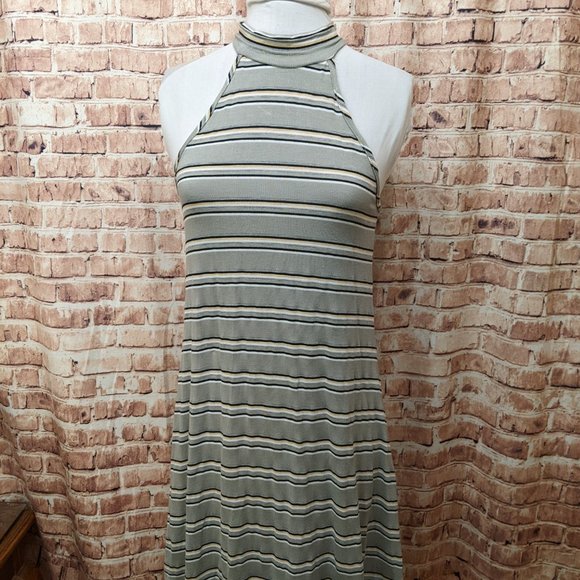 Charlotte Russe Dress Sleeveless Gray/Black/Yellow Size Small - Picture 2 of 10
